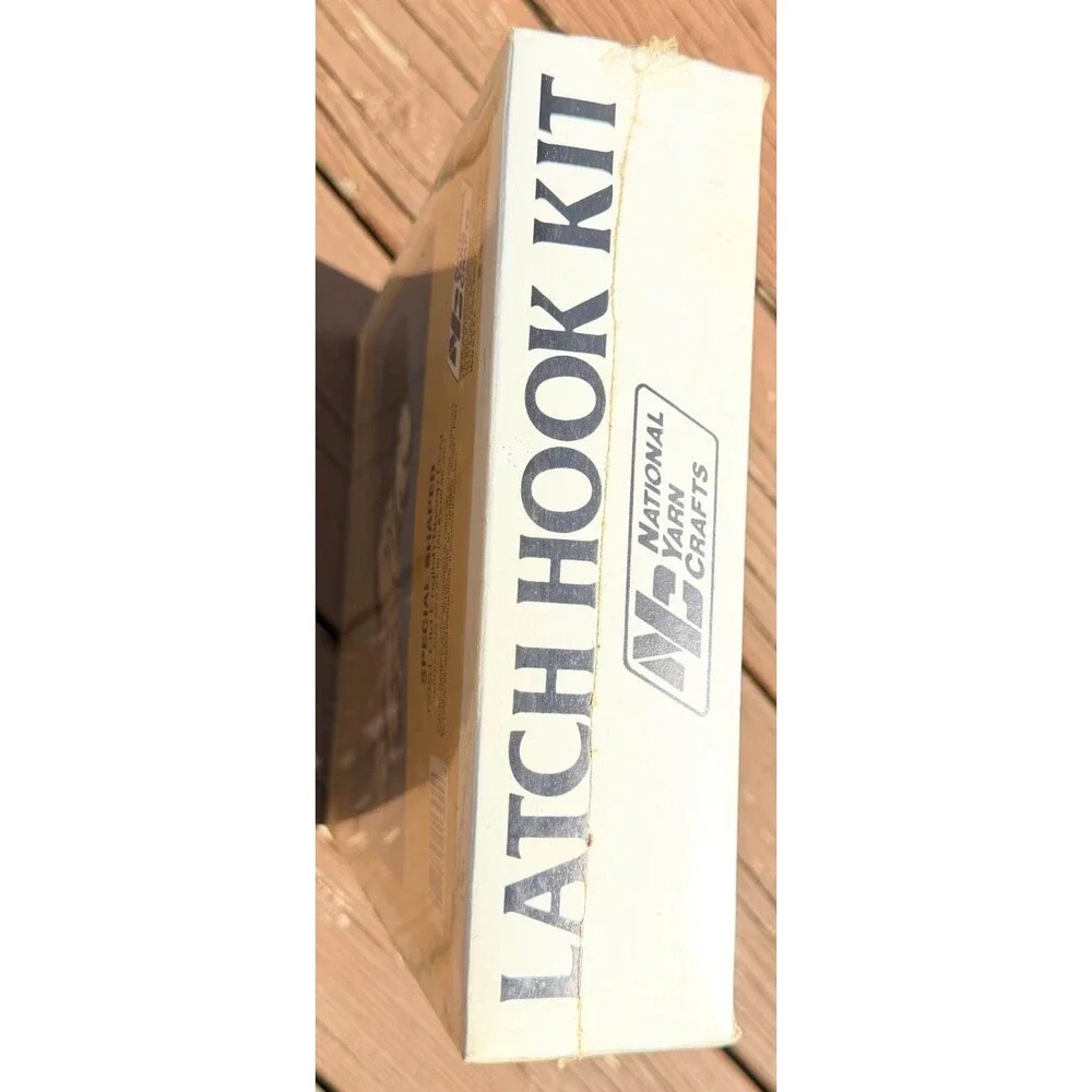 1986 National Yarn Crafts R851 Old English Sheep Dog Latch Hook Kit 20x27 VTG